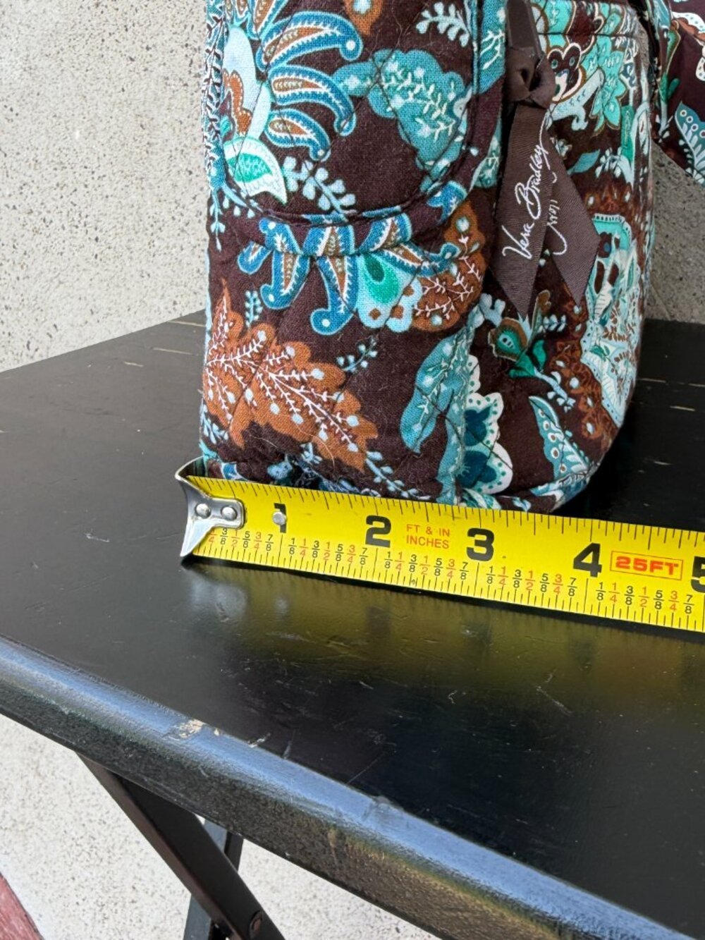 Vera Bradley On the Go JAVA BLUE crossbody bag hobo shoulder purse - Picture 11 of 13